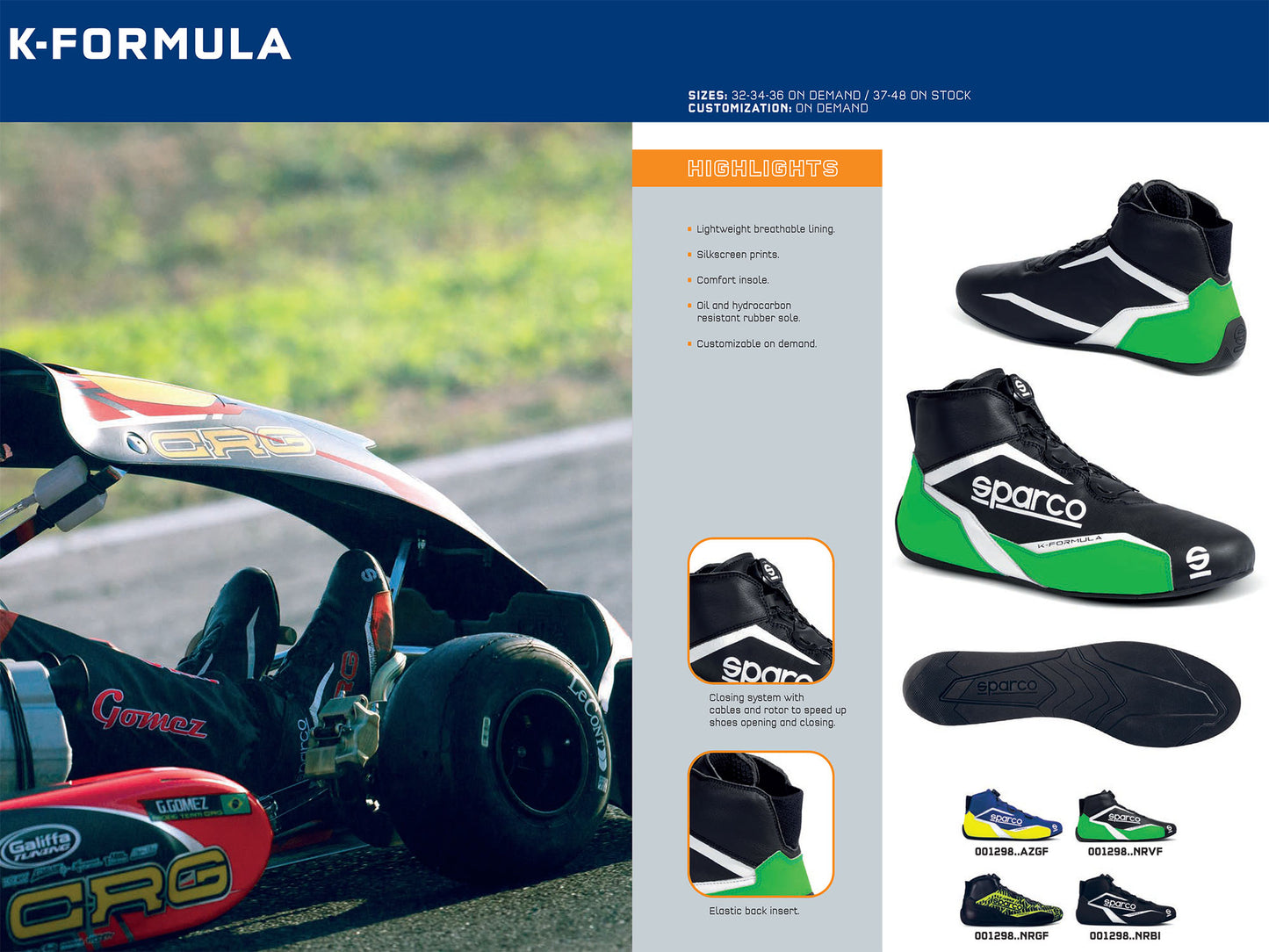 001298 Bottes de karting Sparco K-Formula