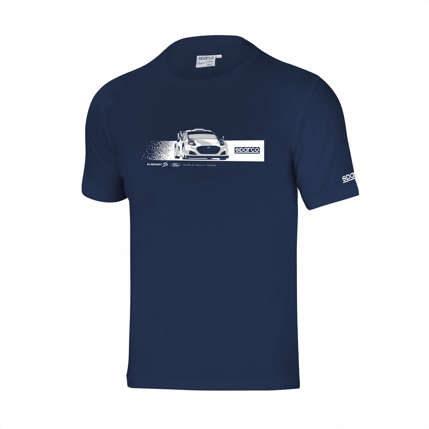 Sparco M-SPORT WRT Mens Rally Car T-Shirt Navy Ford World Rally Team Fanwear