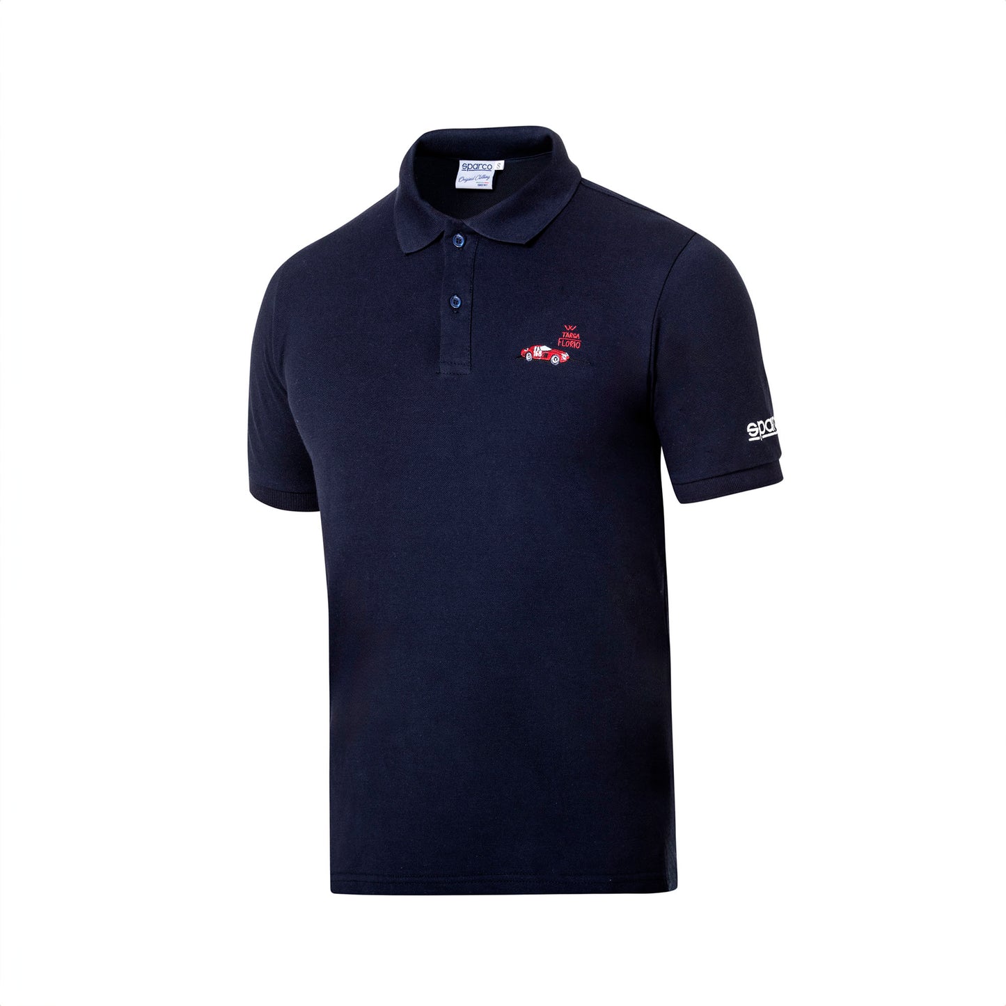 Sparco Targa Florio #P2 Mens Polo Shirt Cotton Pique Sportswear Made in Italy