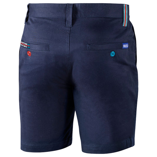 01395MR Nouveau 2023 Sparco Martini Racing Shorts Smart Classic Design Cotton Twill