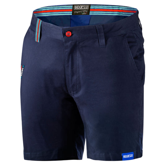 01395MR Nouveau 2023 Sparco Martini Racing Shorts Smart Classic Design Cotton Twill