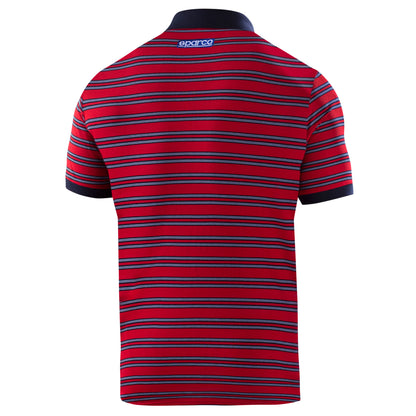 01396 Nouveau 2023 Sparco Martini Racing Polo Homme Rayé Design 100% Coton