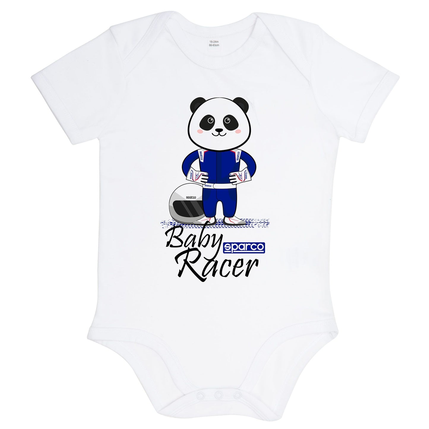 Sparco Baby Racer Vest Bodysuit 100% Organic Cotton in Ages 6-24 Months