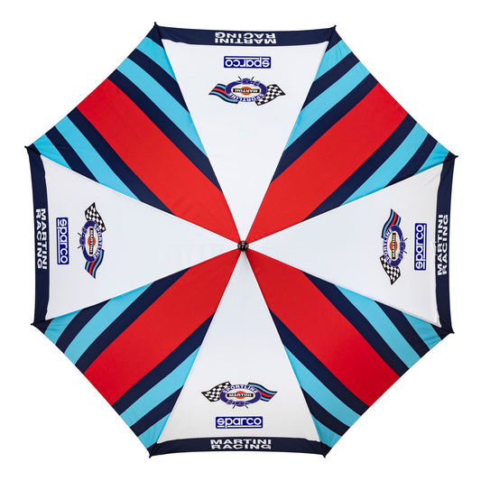 099130MR Nouveau 2023 Sparco Martini Racing Umbrella Replica 80's Rally Team Style