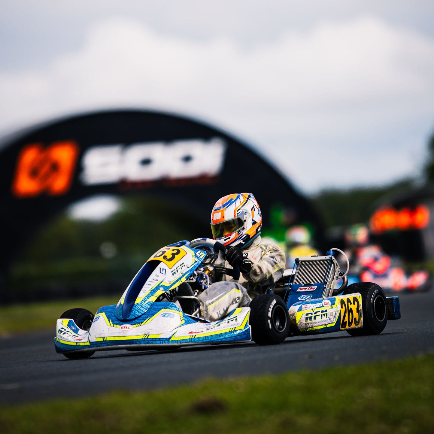 KK0-4010 2026 OMP Karting Padded Knee Pads Kart Driver Protection Fire Retardent