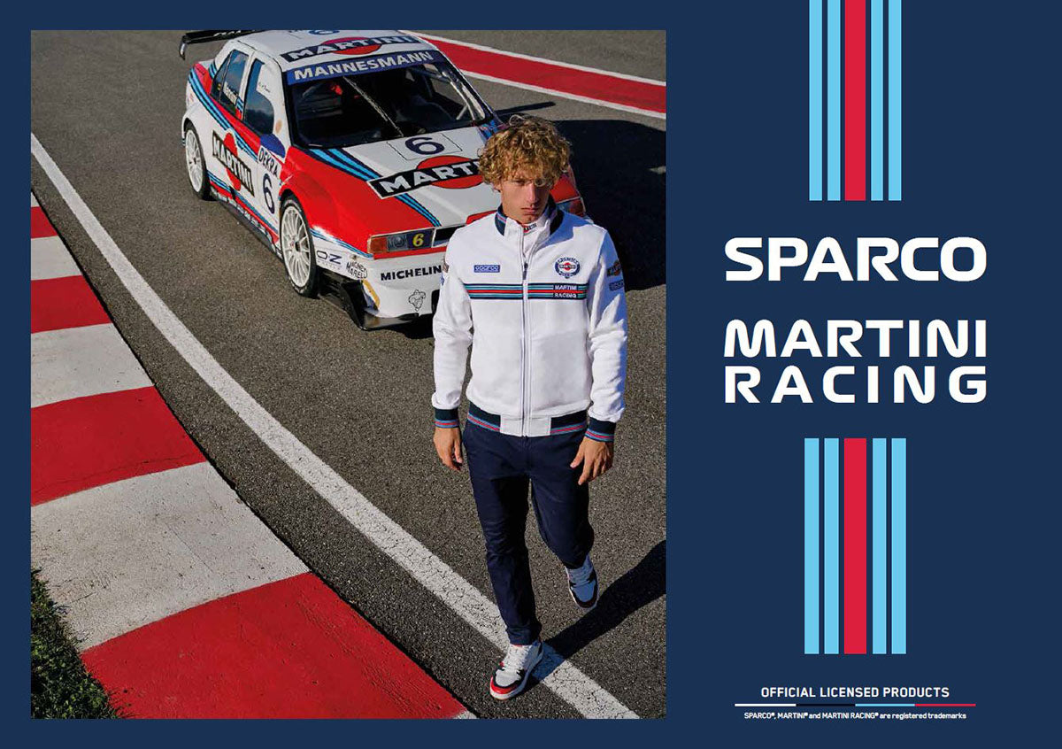 Sparco Martini Racing Leather Keychain Navy Keyring Strap Official Genuine