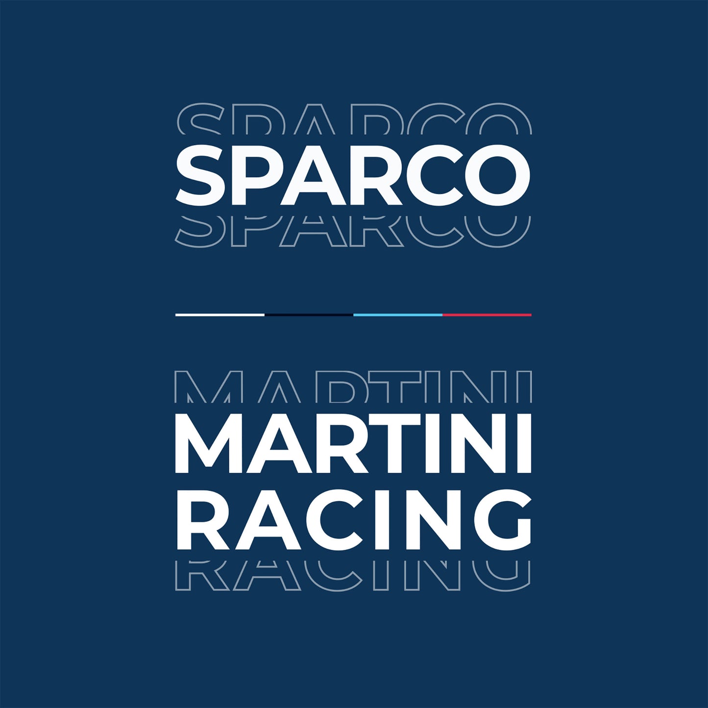 Sparco Martini Racing Leather Keychain Navy Keyring Strap Official Genuine