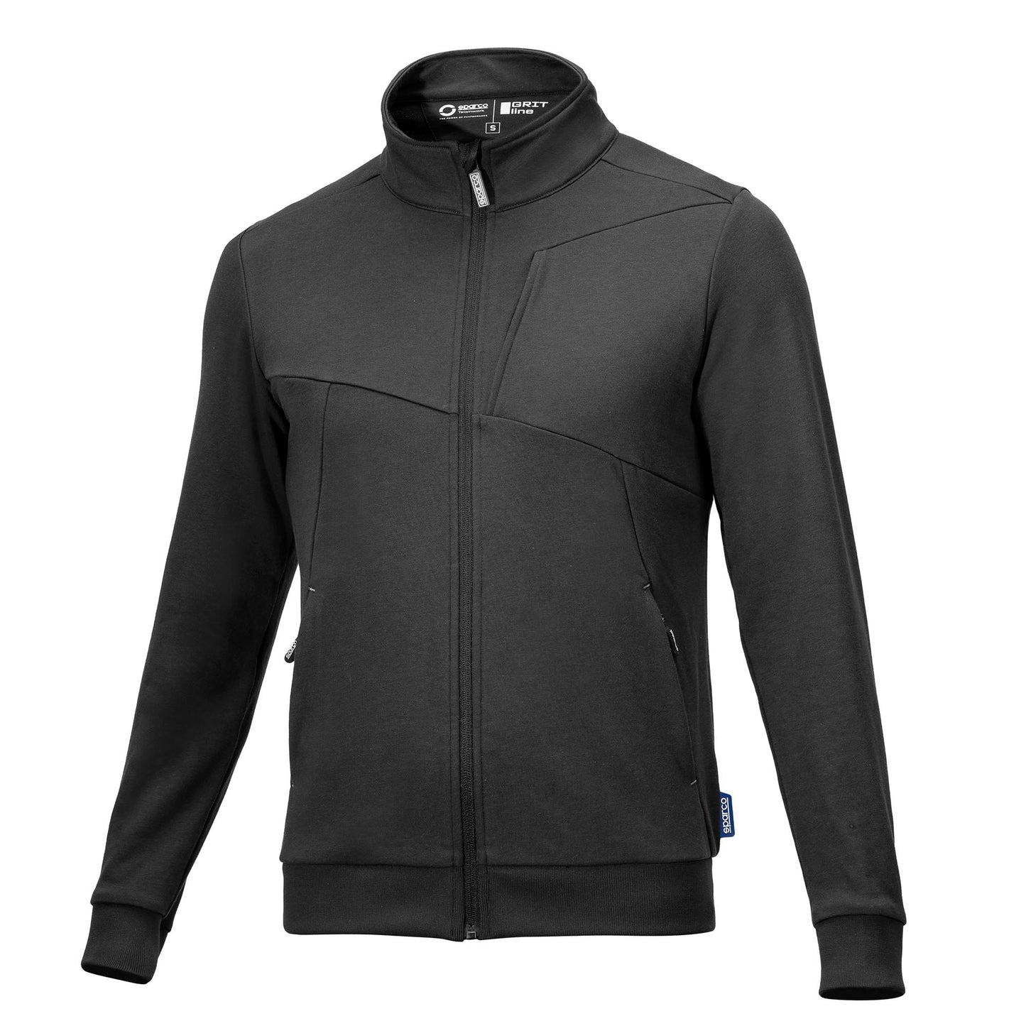 2026 SPARCO GRIT SWEATSHIRT FLL ZIP PLATA