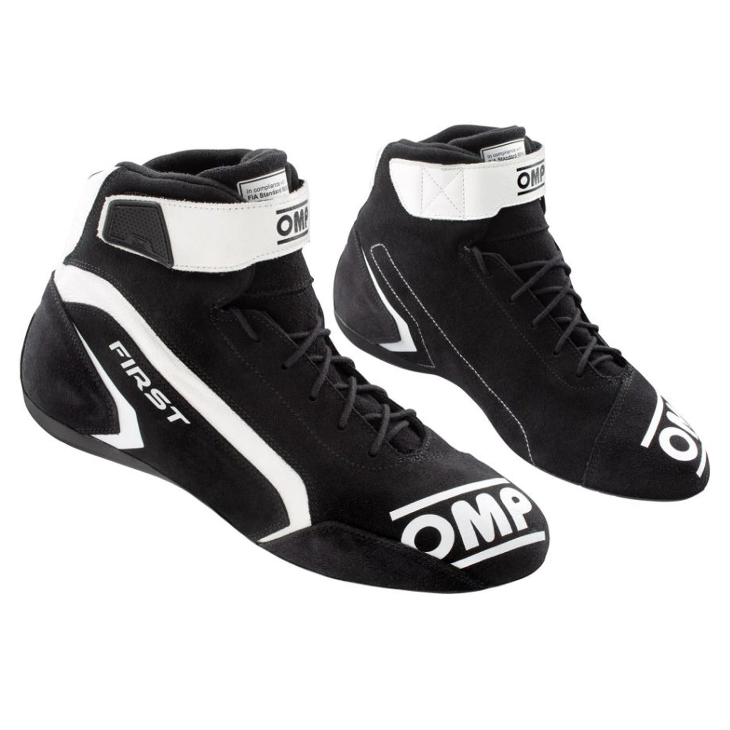 OMP First Race Boots Suede Leather Mid-Cut Fireproof FIA 8856-2018 Racing