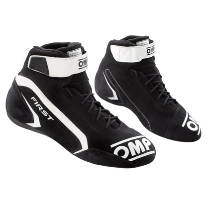 OMP First Race Boots Suede Leather Mid-Cut Fireproof FIA 8856-2018 Racing