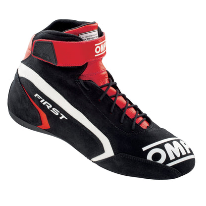 OMP First Race Boots Suede Leather Mid-Cut Fireproof FIA 8856-2018 Racing