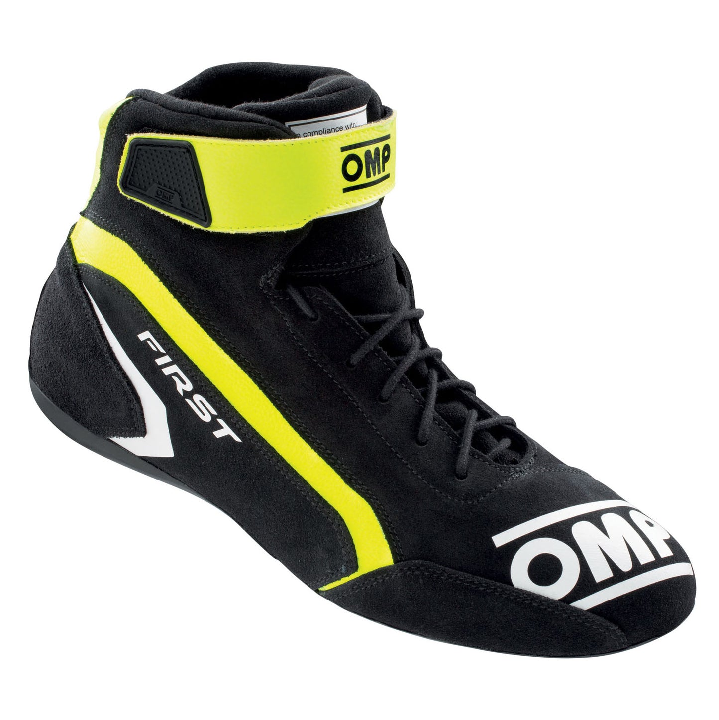 OMP First Race Boots Suede Leather Mid-Cut Fireproof FIA 8856-2018 Racing