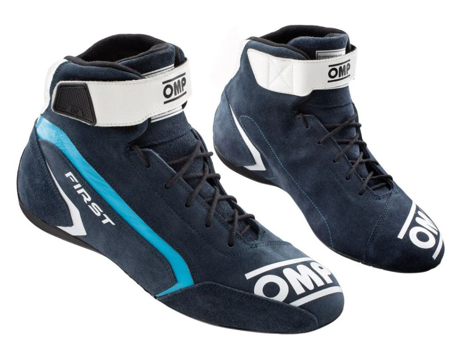 OMP First Race Boots Suede Leather Mid-Cut Fireproof FIA 8856-2018 Racing