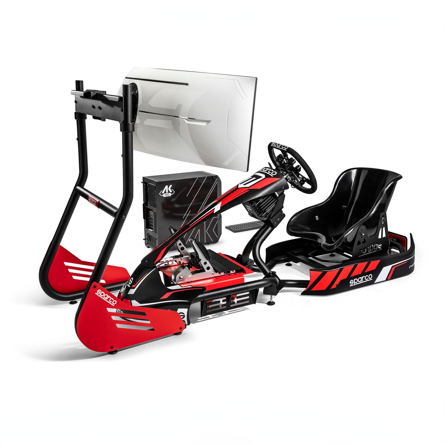 Sparco Gaming EVOLVE KART PRO RIG II Karting Race Sim Simulator Package Bundle