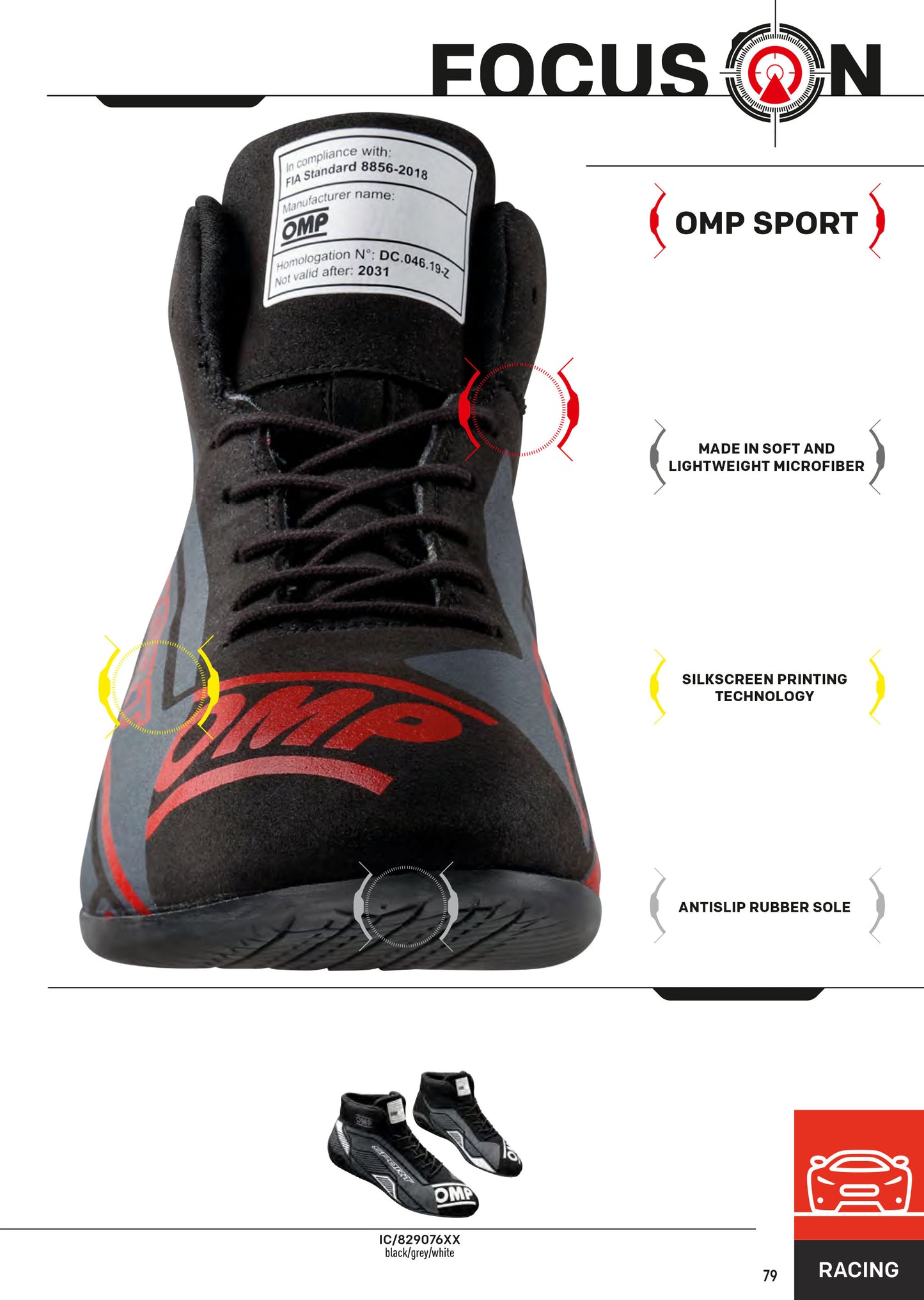 IC/829 OMP Sport Race Boots