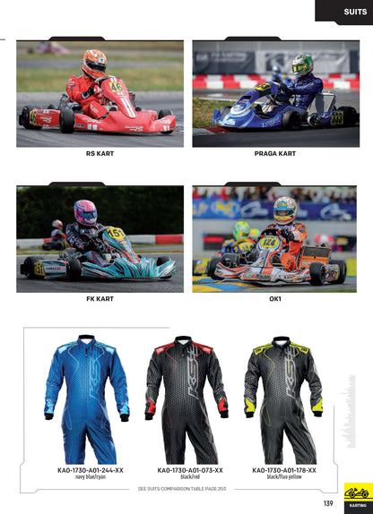 OMP KS3 KS-3 ART Childrens Kart Suit Junior Overalls CIK-FIA Kids Size 120-160cm