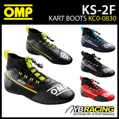 OMP KS-2F Karting Boots Kart Racing Shoes in 5 Colours and Size Range EU 32-47