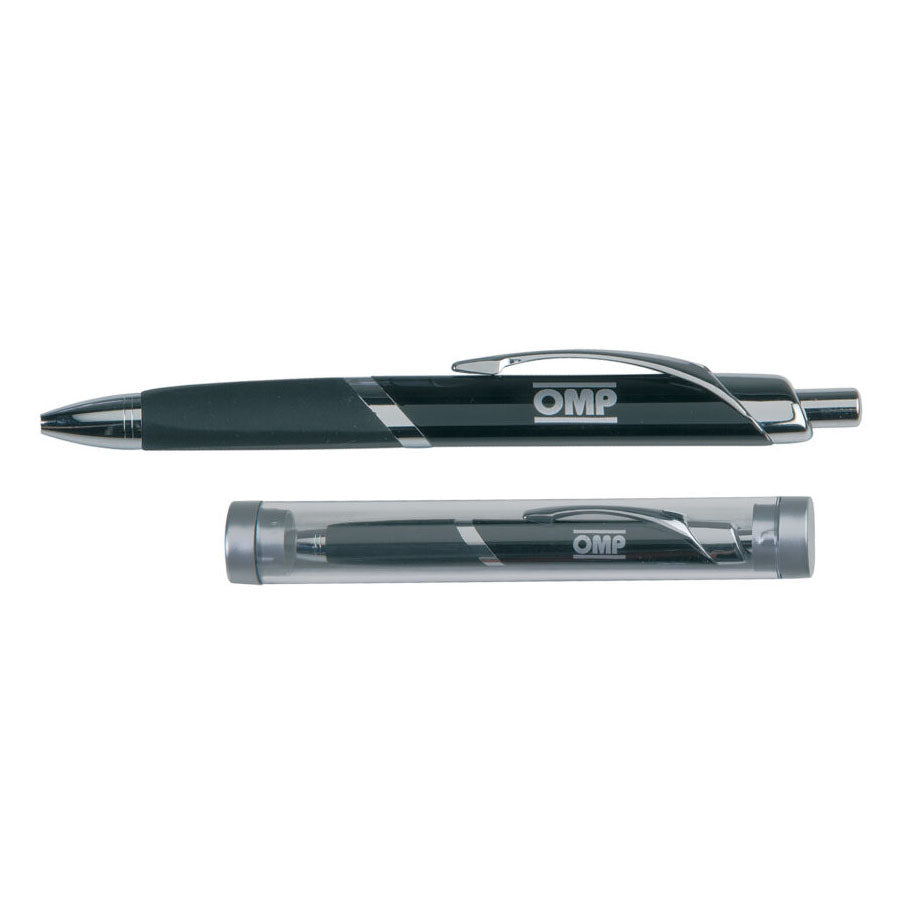 PR908 OMP Racing Rally Fan Black Ink Pen In Case for Home/Office/Work OMP Logo