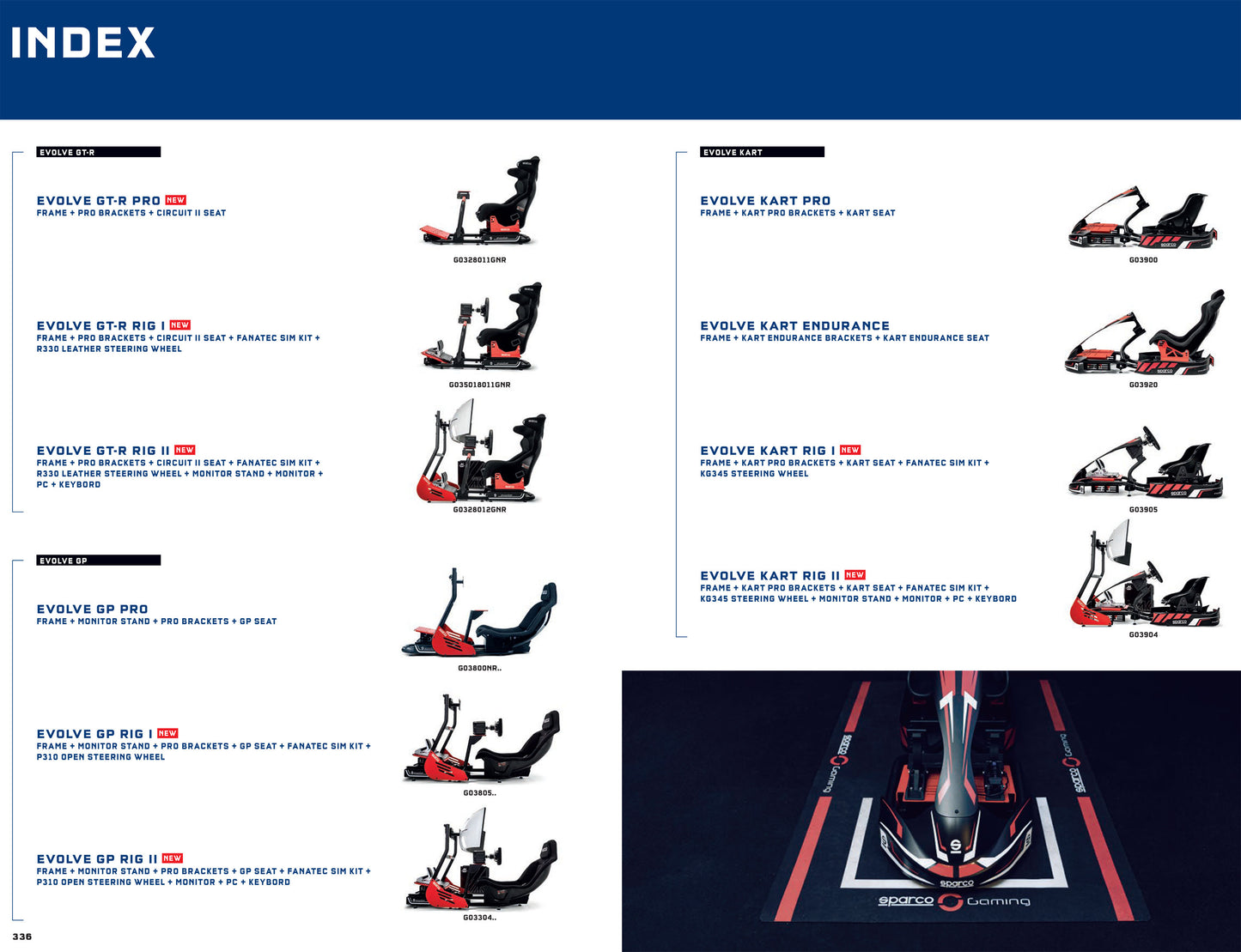 Sparco EVOLVE KART PRO Junior Seat Sim Rig Chassis for Children up to 12yrs