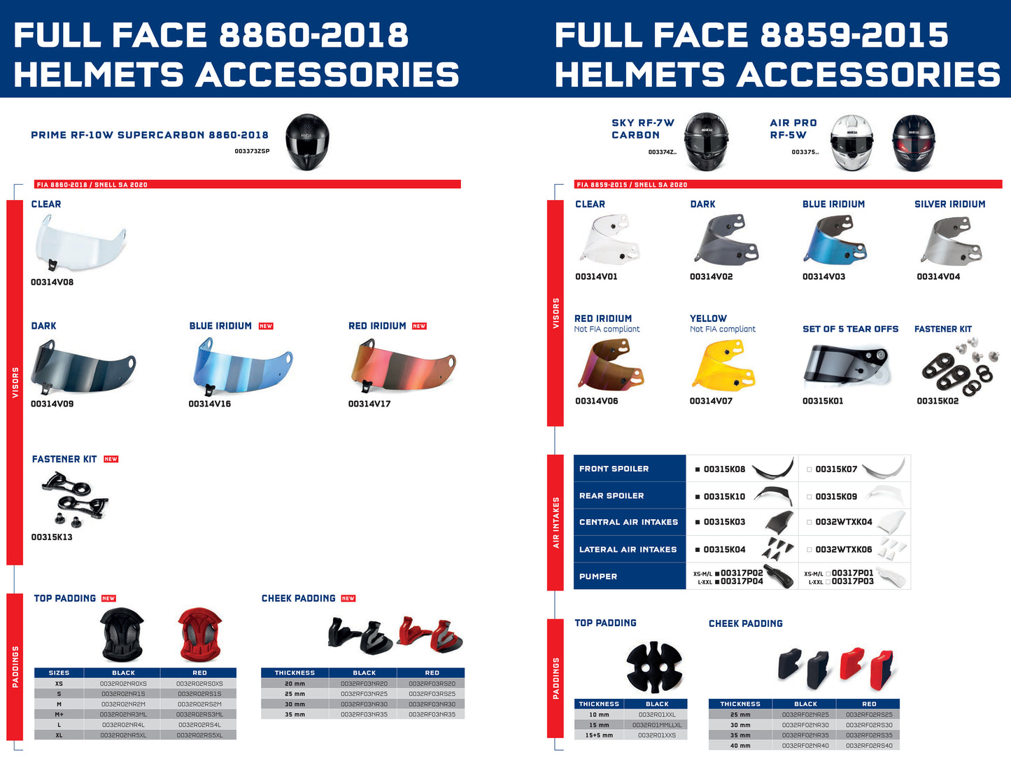 003355 Sparco SKY KF-5W Karting Helmet Full Face Fibreglass Shell SNELL Approved