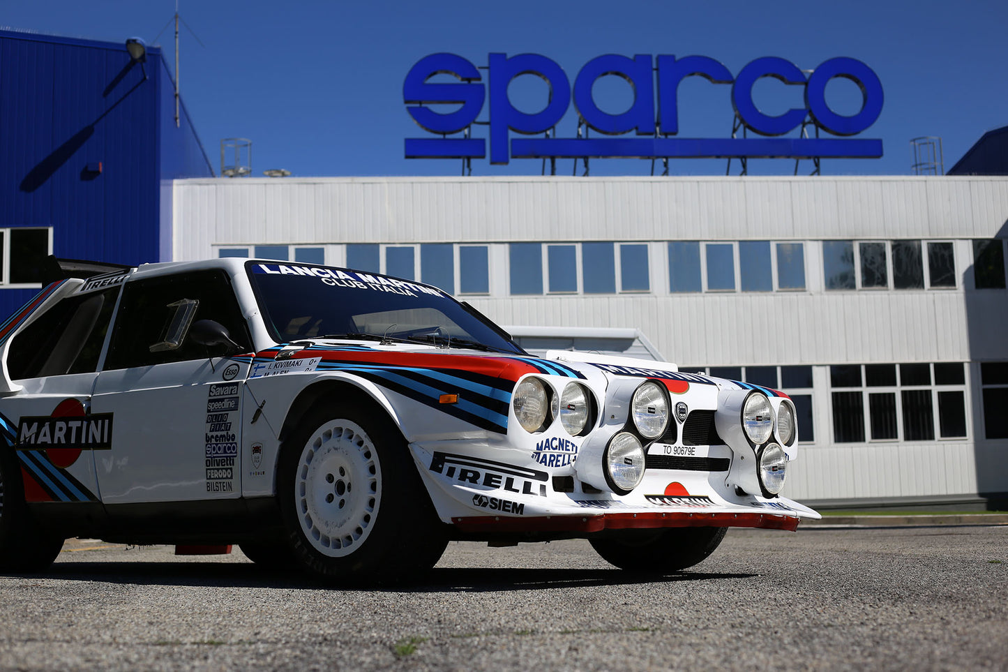 Sparco Martini Racing Flatbrim Cap Lancia Rally Team Navy Blue with 3D Logos