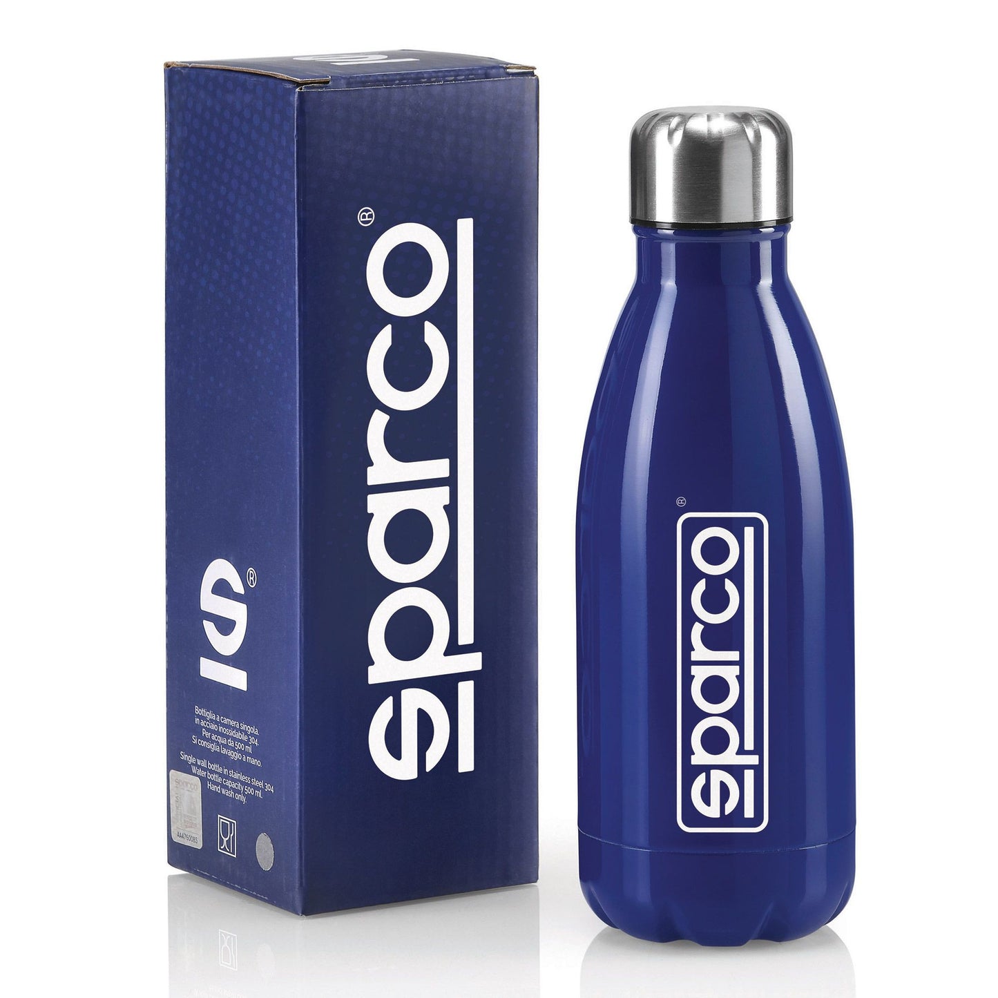 Sparco Water Bottle Drinks Flask 500ml Stainless Steel Racing Karting Motorsport
