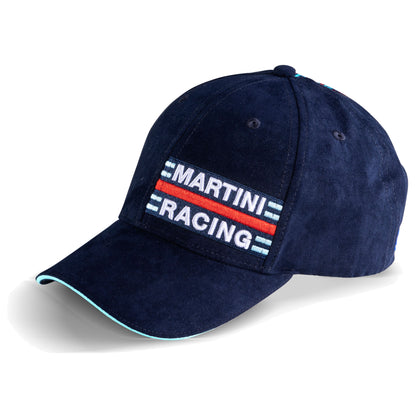 Sparco Martini Racing Baseball Cap Navy Blue 100% Polyester with Suede Effect