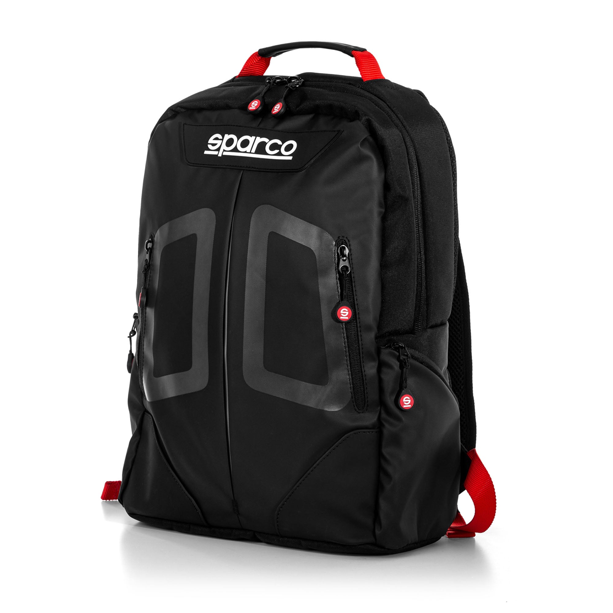 New Sparco Stage 16L Adjustable Shoulder top Strap Backpack Rucksack Black/Red